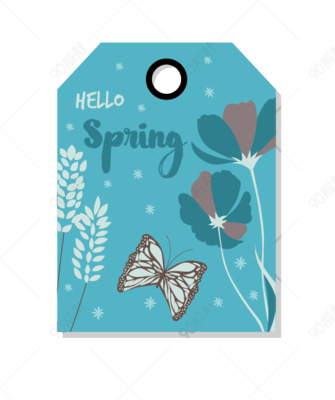 手绘小清新花卉吊牌 自然与艺术的奇石结合